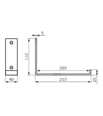 Домарт Кронштейн  LOFT (ЛОФТ) 200 мод.2 черный (10)