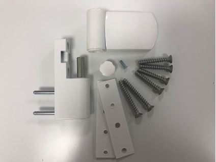 ЛДМ DH-R-23.2 (01)  (Ral 9016) петля до 80 кг белая для пластик. дверей (30)