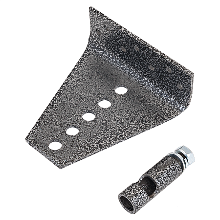 Кронштейн для крепления без сварки доводчика тёмн.серебро. Doorstop 
