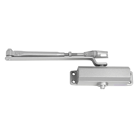 АЛЛЮР Доводчик дверной COMFORT(КОМФОРТ) ДД 132/2-3 A-S (до 80 кг) серебро RAL9006, морозостойкий(10)