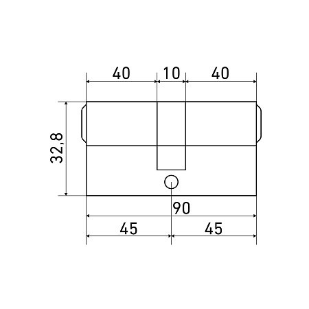 Стандарт MAX 90 (45х45) SB 5кл мат.золото перф.ключ/ключ Цилиндровый механизм (60,10)