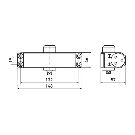 БУЛАТ Доводчик дверной ARCTIC (АРКТИК) ДД 501/3 A-B (25-85 кг) черный, морозостойкий (10)