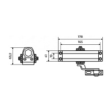 АЛЛЮР Доводчик дверной TECHNO (ТЕХНО) ДД 165/3-4 F-B (до 110 кг) черный, с HO (фикс.), морозостойкий