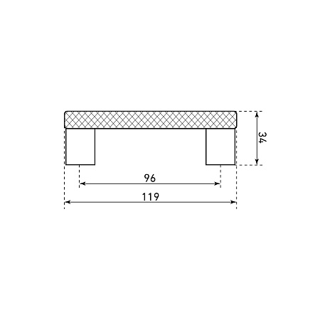 StahlBuro AP2315-96 2шт., BL матовый черный. Ручка-скоба мебельная (20, 200)