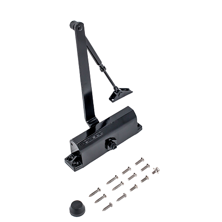 NOTEDO Доводчик дверной  DC-090 BLACK до 130 кг черный. (10)