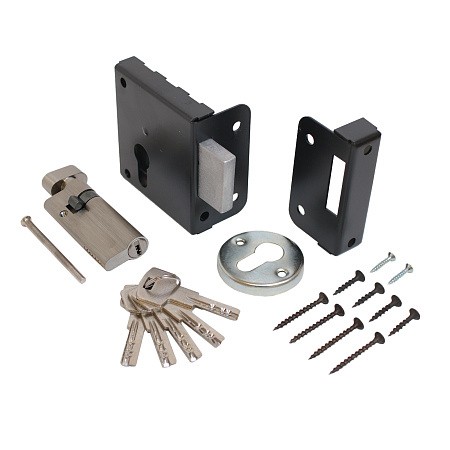 Птимаш ЗН1-1У (усиленный цилиндр) черный Замок накладной (30)