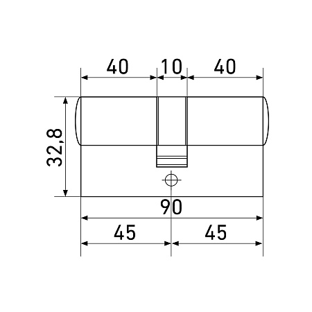 Стандарт MAX 90 (45х45) SN 5кл мат.никель перф.ключ/ключ Цилиндровый механизм (60,10)