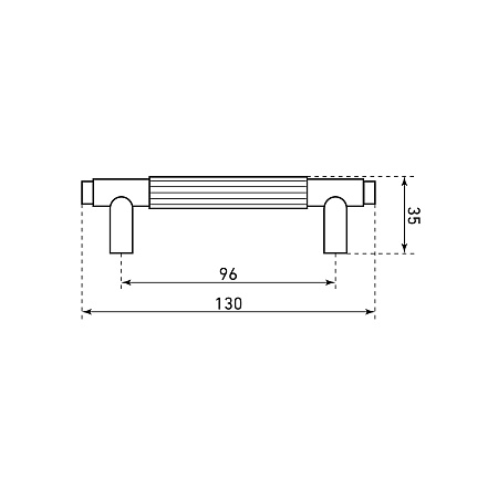 StahlBuro AP2309-96 2шт., BL матовый черный Ручка-скоба мебельная (20, 200)