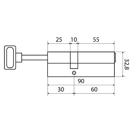 Стандарт MAX 90 S (60x30S) SN 5кл перф.ключ/шток Цилиндровый механизм(80,10)