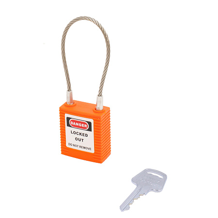 BD-G47 Orange замок навесной с тросом
