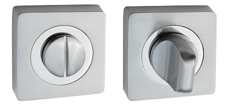 Сантехническая завертка к ручкам PUERTO BK AL 02 SC/CP квадр. хром матовый/хром блестящий (100,5)