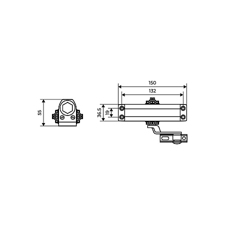 АЛЛЮР Доводчик дверной COMFORT(КОМФОРТ) ДД 132/2-3 A-S (до 80 кг) серебро RAL9006, морозостойкий(10)