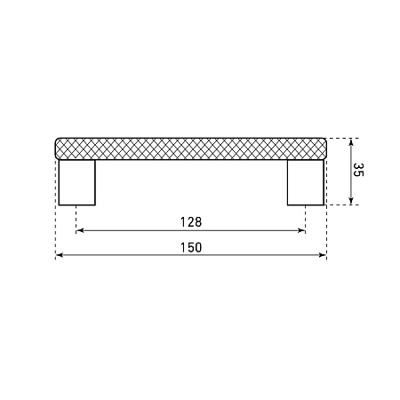 StahlBuro AP2315-128 2шт., CP хром. Ручка-скоба мебельная (15, 150)